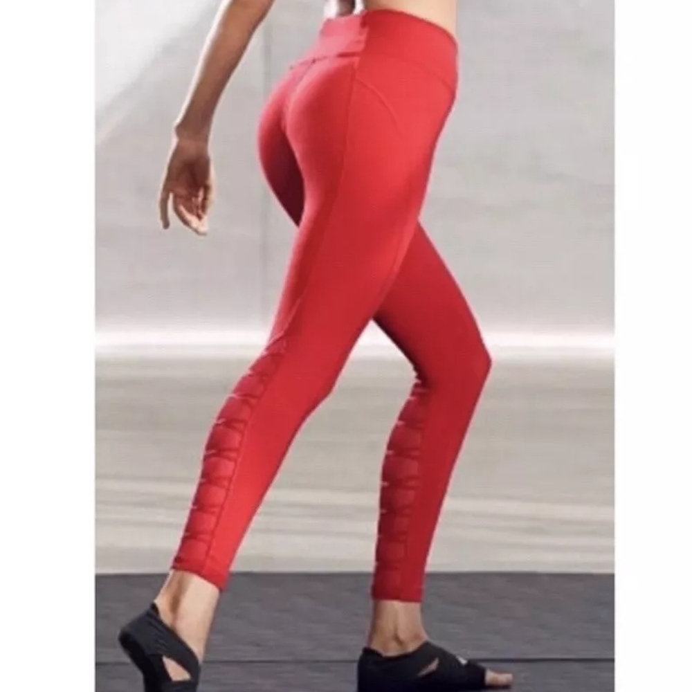Victoria Sport. Red 'Shredded Leggings. Size XS.